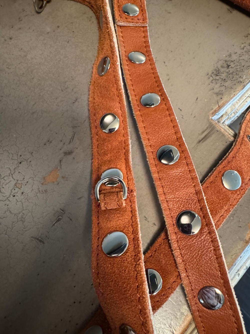 Hammitt Rust Suede Crossbody with Silver Hardware - Picture 12 of 16